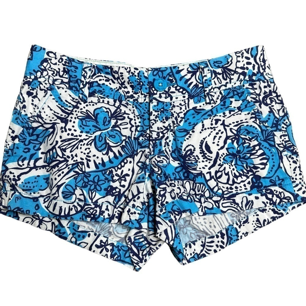 Lilly Pulitzer blue and white walsh shorts 00